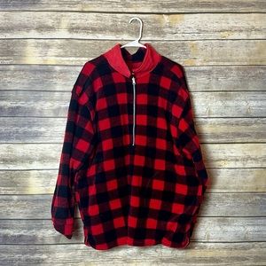 Marlboro Vintage Unlimited Fleece 1/2 Zip Reversible Sweater Size L